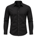 Premium Tailored Black Dress Shirt | HUURPOUR