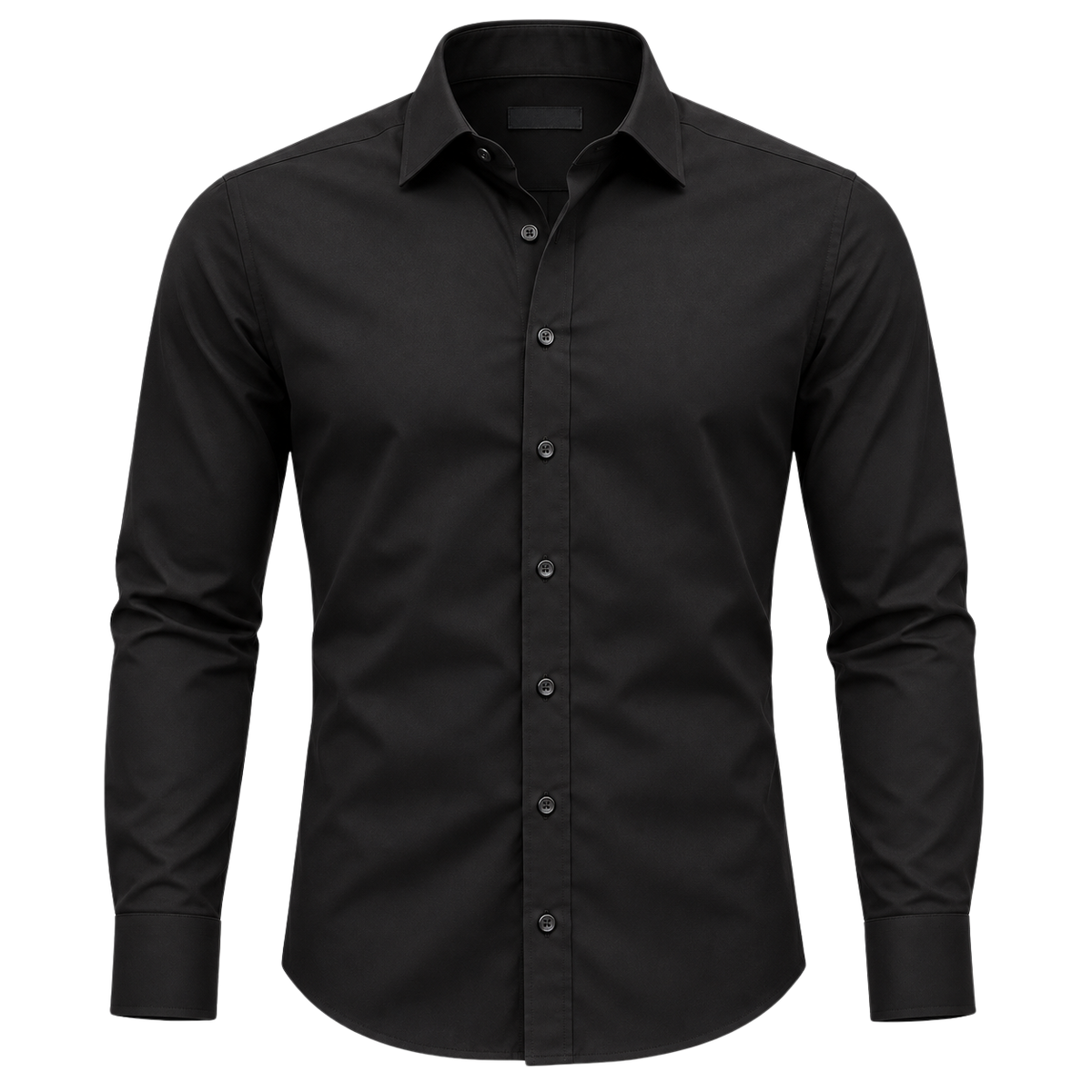 Premium Tailored Black Dress Shirt | HUURPOUR