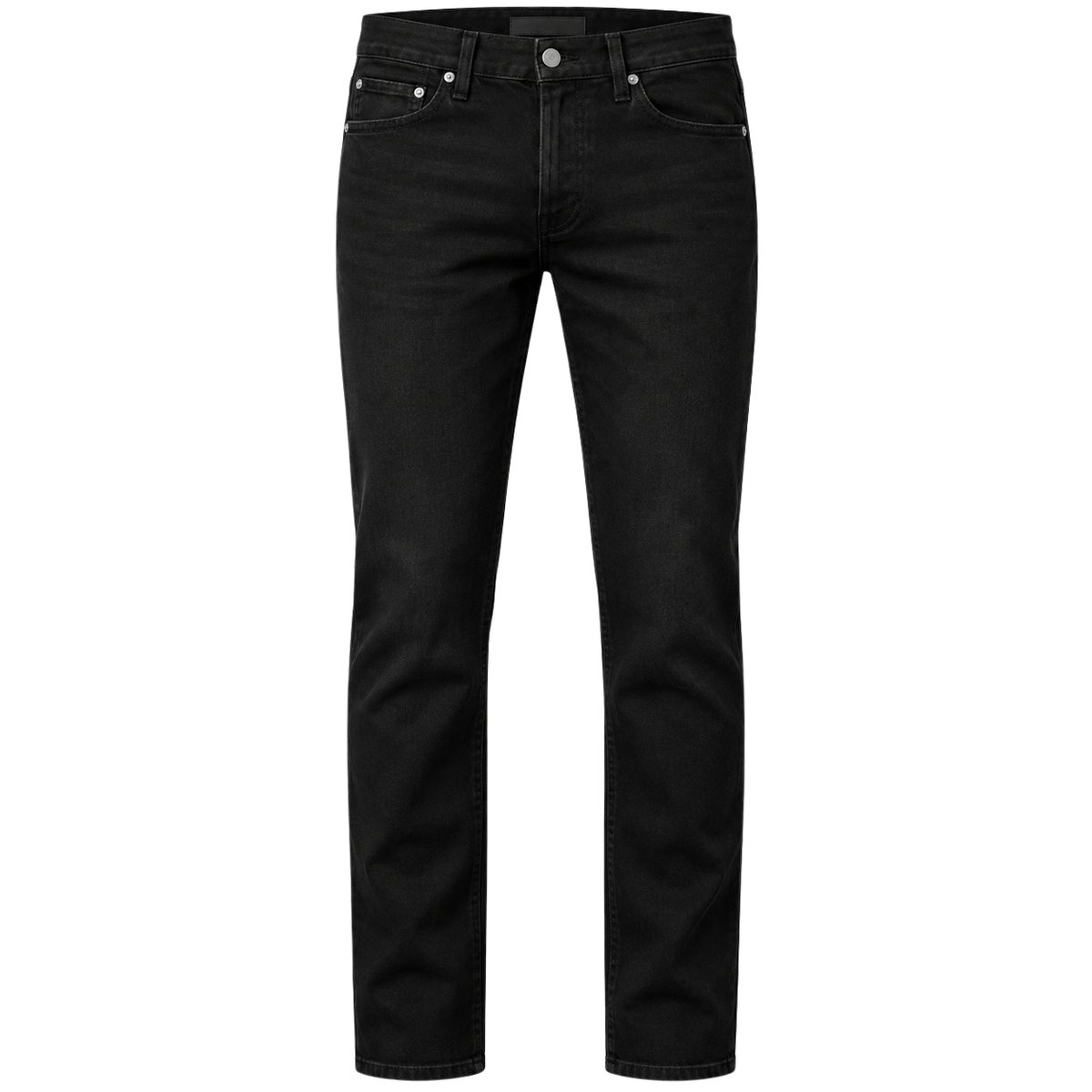 Premium Straight-Fit Black Denim Jeans | HUURPOUR