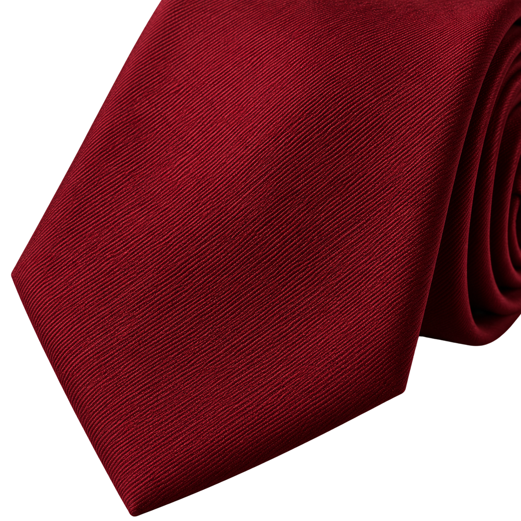 Premium Burgundy Silk Twill Tie | HUURPOUR