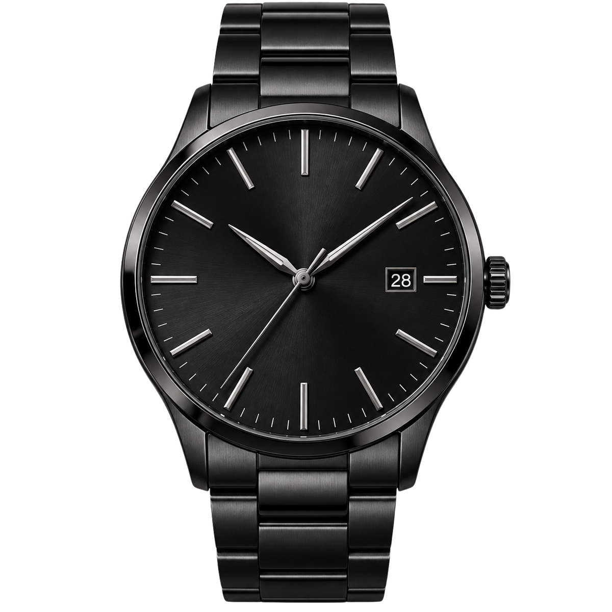 Premium Black Stainless Steel Watch | HUURPOUR