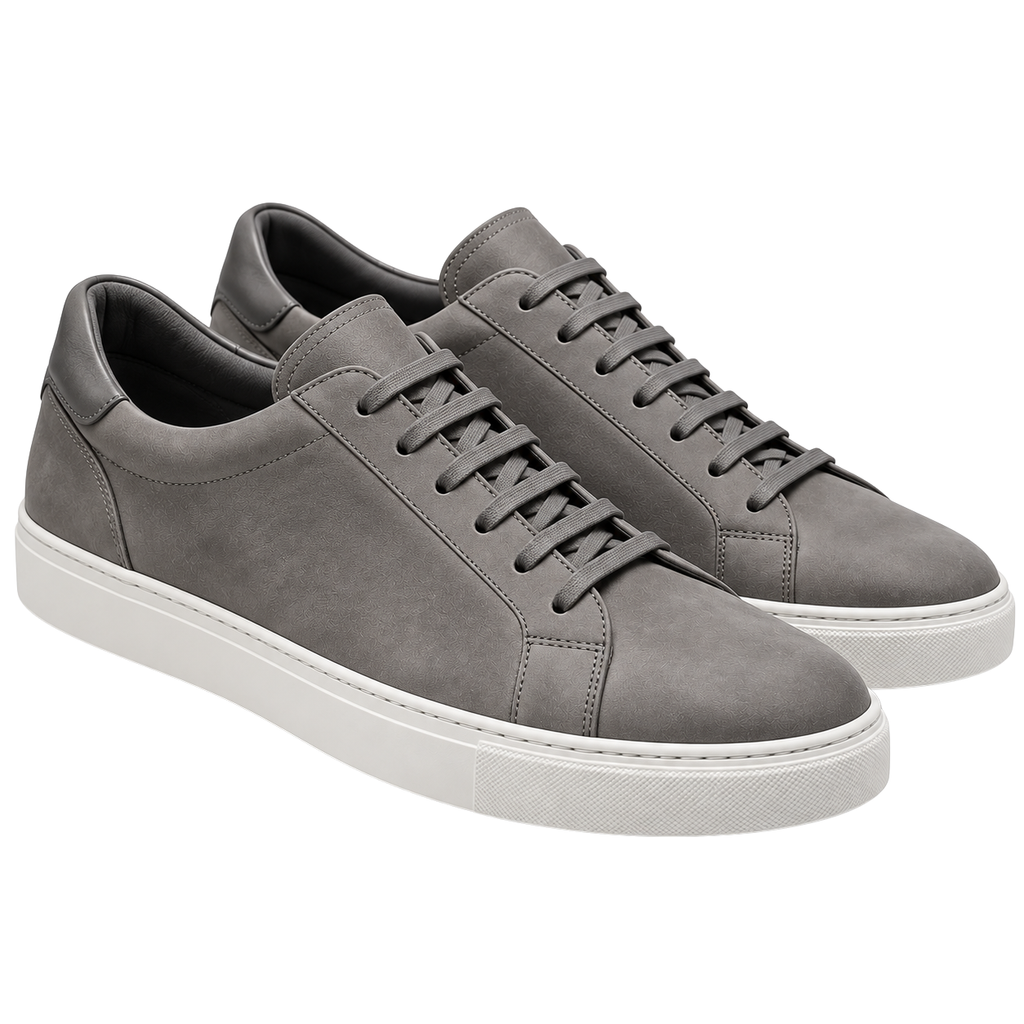 Premium Grey Suede Low-Top Trainers | HUURPOUR