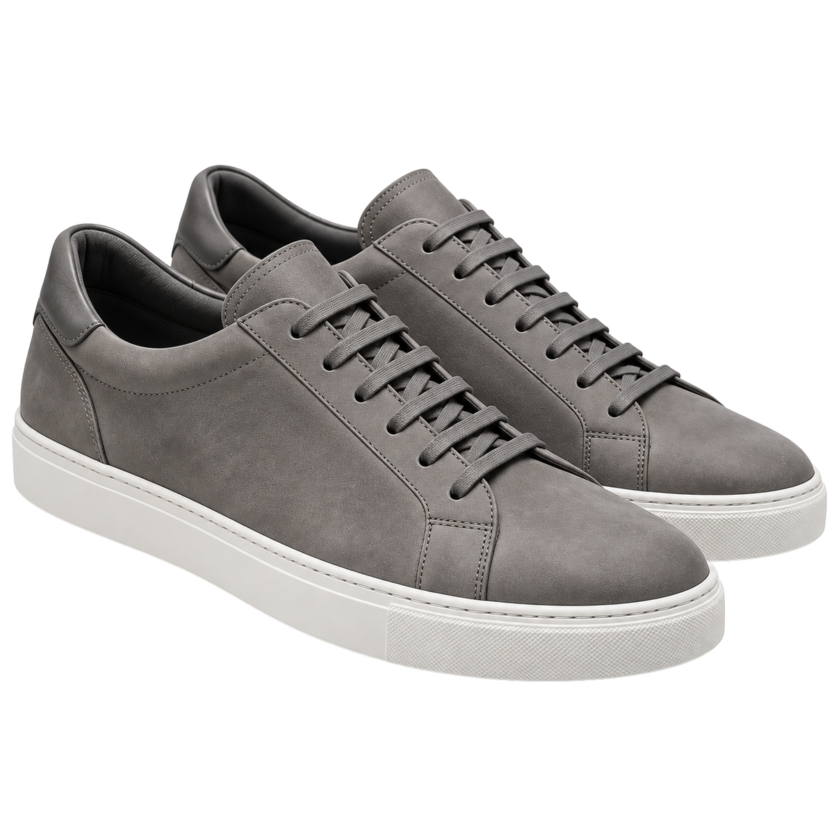Premium Grey Suede Low-Top Trainers | HUURPOUR