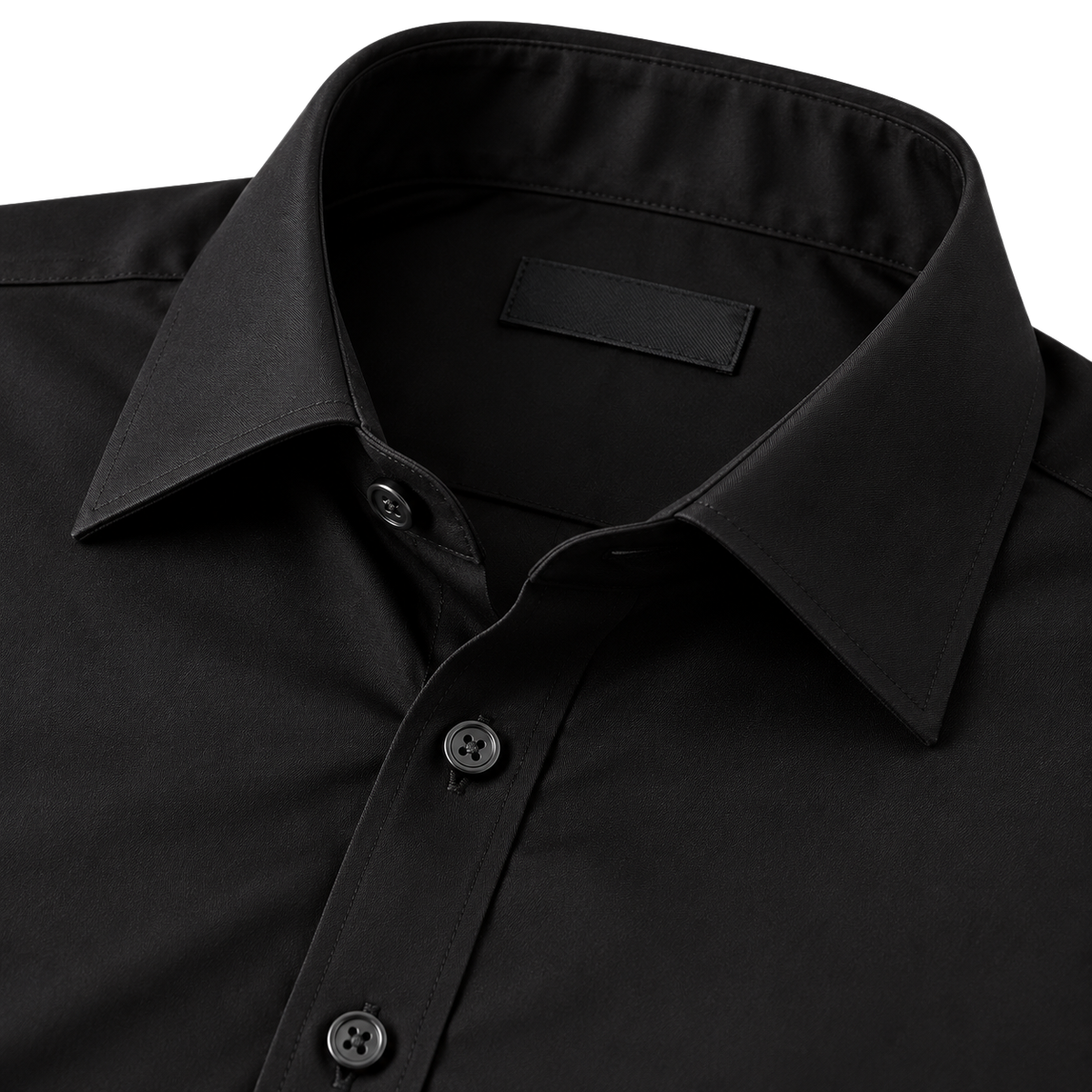 Premium Tailored Black Dress Shirt | HUURPOUR