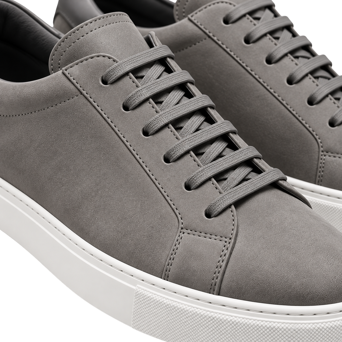 Premium Grey Suede Low-Top Trainers | HUURPOUR